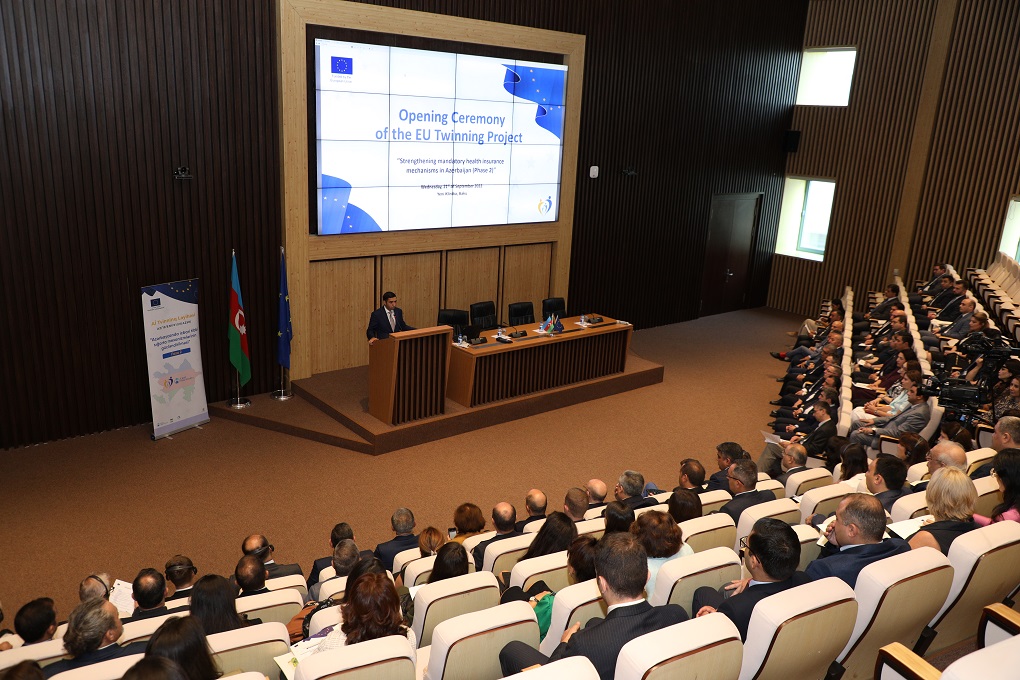 “Azərbaycanda icbari tibbi sığorta mexanizmlərinin gücləndirilməsi” tvininq layihəsinin açılış mərasimi keçirilib