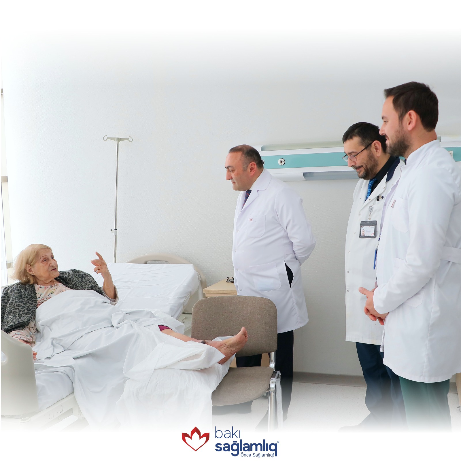 İkinci Dünya müharibəsi veteranı 102 yaşlı Fatma Səttarova Bakı Sağlamlıq Mərkəzində müalicə alır