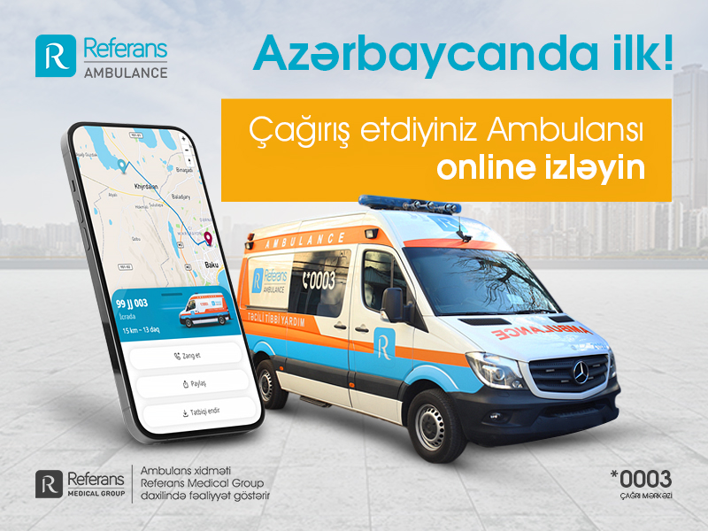 Azərbaycanda ilk dəfə olaraq, çağırış etdiyiniz ambulansı online izləmə imkanı təqdim olunur