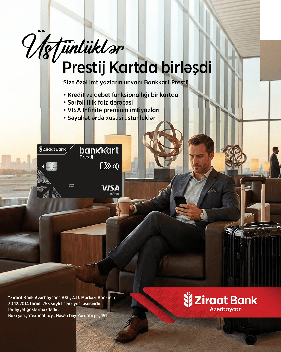 Ziraat Bank Azərbaycan-dan premium həyat tərzinə yeni toxunuş: Visa Infinite kartı təqdim edildi!