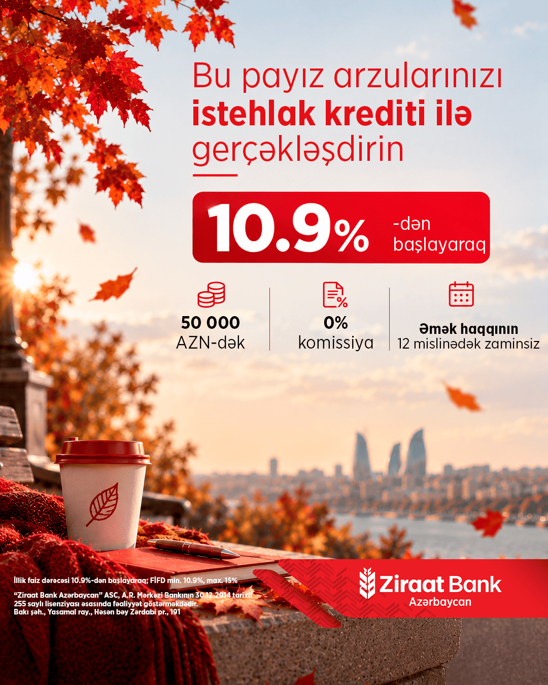 Ziraat Bank Azərbaycan çoxdan gözlənilən “Payız kampaniyası”nı təqdim edir!